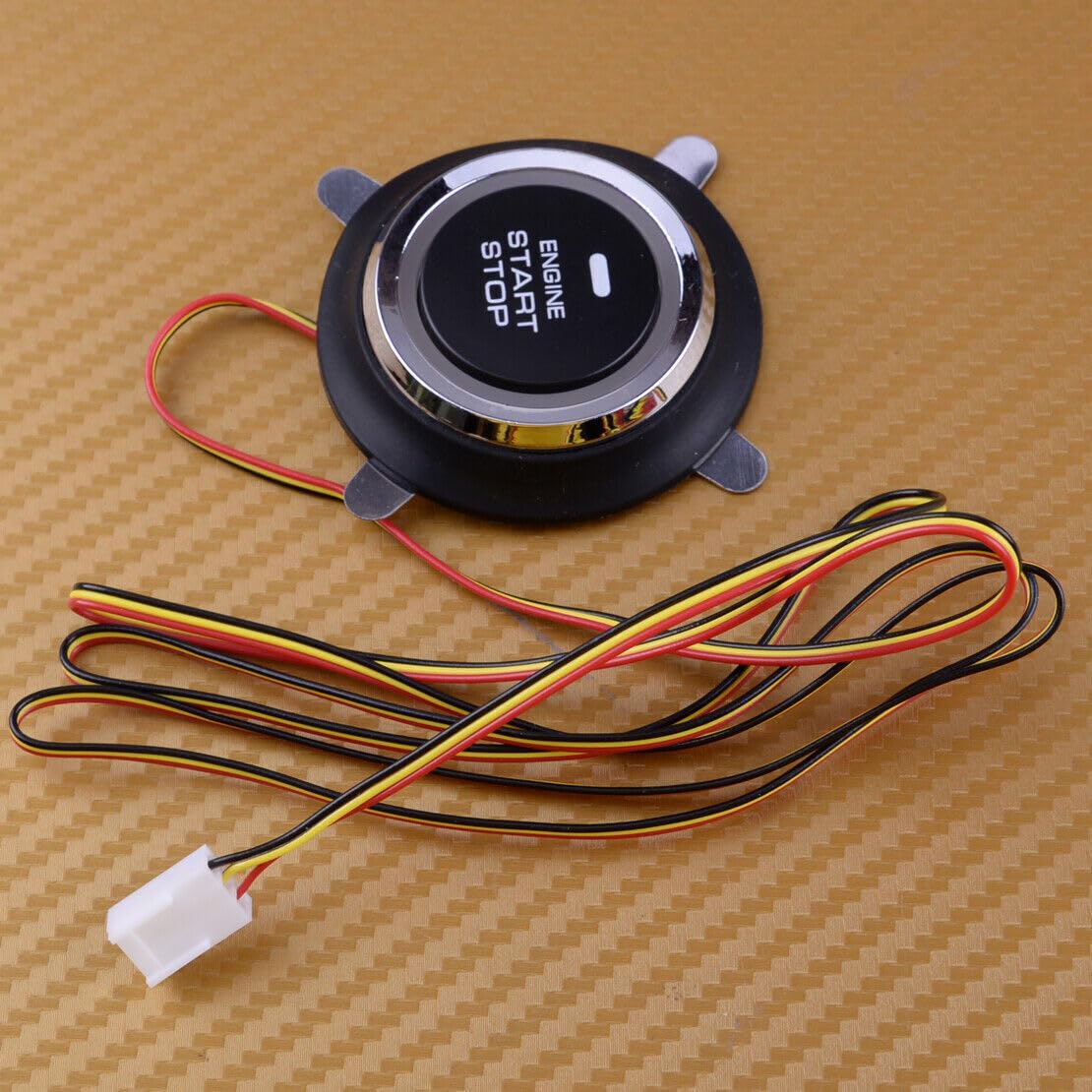 ya 6 8.24 baidi 12 Volt Push Button Car Ignition Switch Engine Start Stop Keyless Entry @