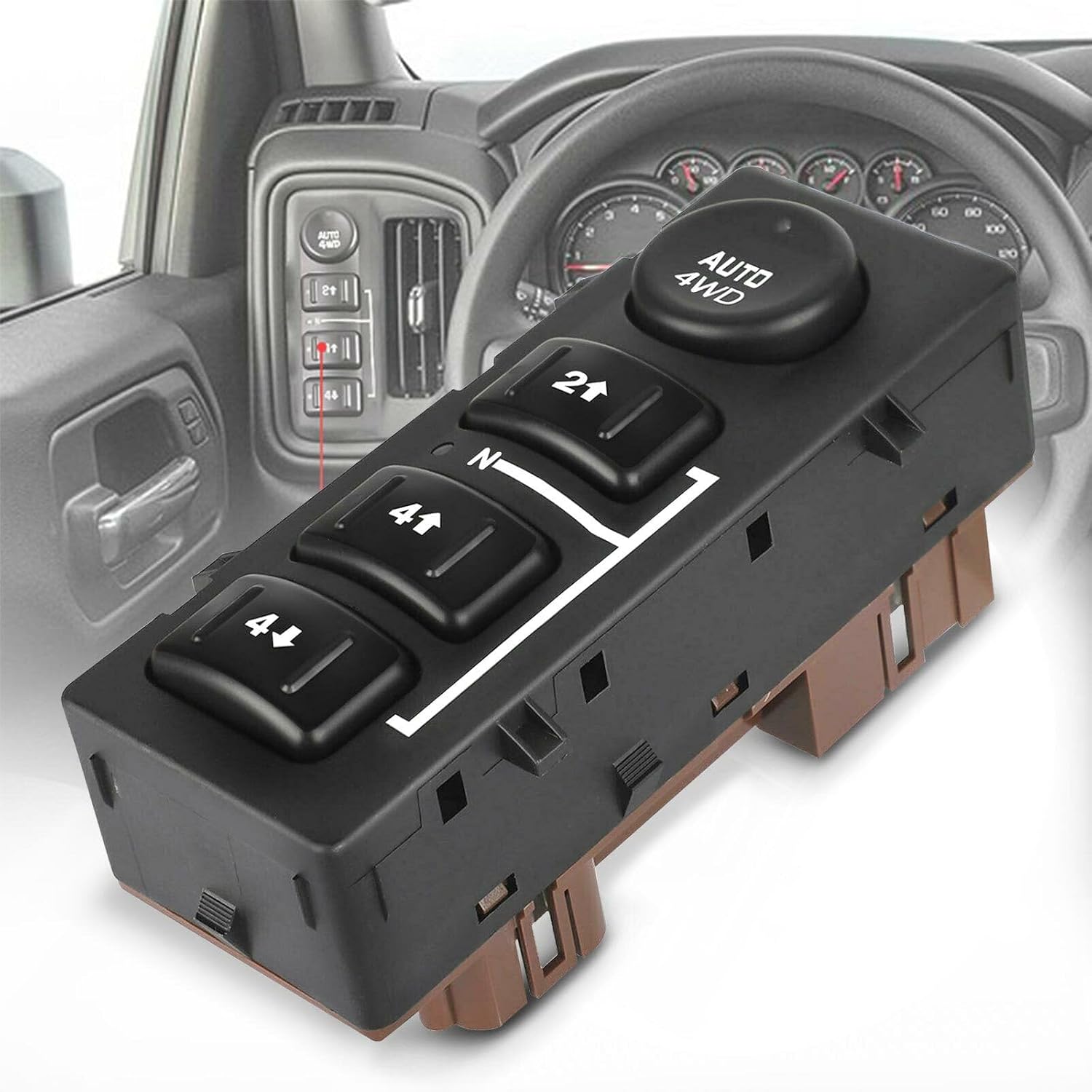 ya 6 8.24 baidi 4x4 4WD Selector Control Switch for Chevrolet Silverado Sierra 1500 03-07 15136039