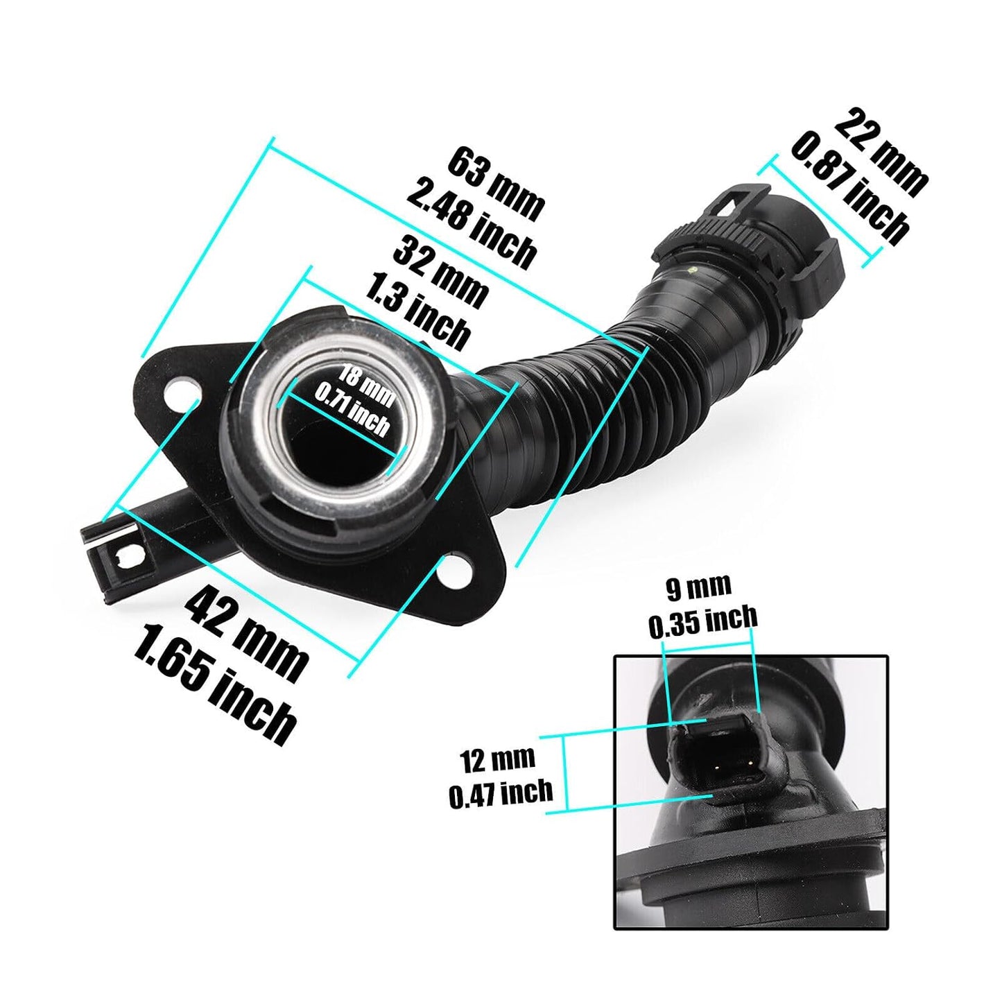 ya 4 8.8 11127584128 Crankcase Ventilation Hose Valve Cover Suitable for BMW E82 E88 F10 F12