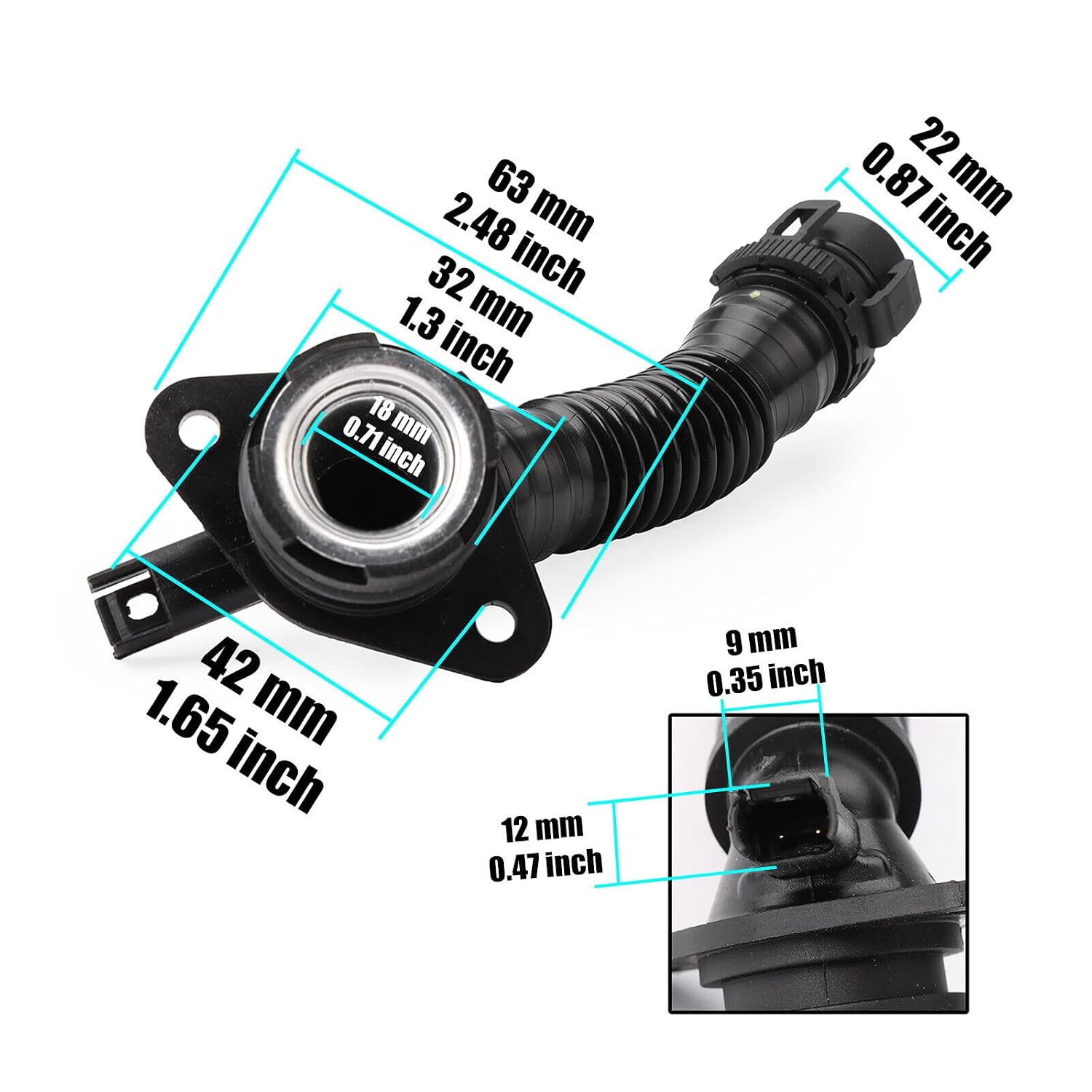 ya 4 8.8 11127584128 Crankcase Ventilation Hose Valve Cover Suitable for BMW E82 E88 F10 F12