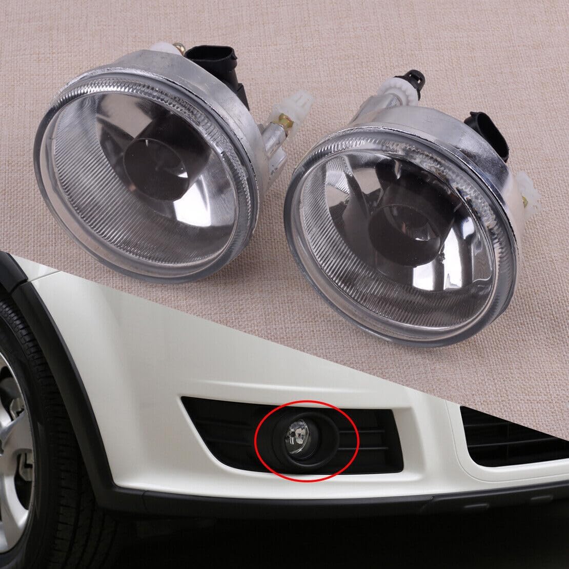 ya 10 9.16 zhengce Clear lens one pair of fog lights fits for Suzuki SX4 2007-2011 Aerio 2002-