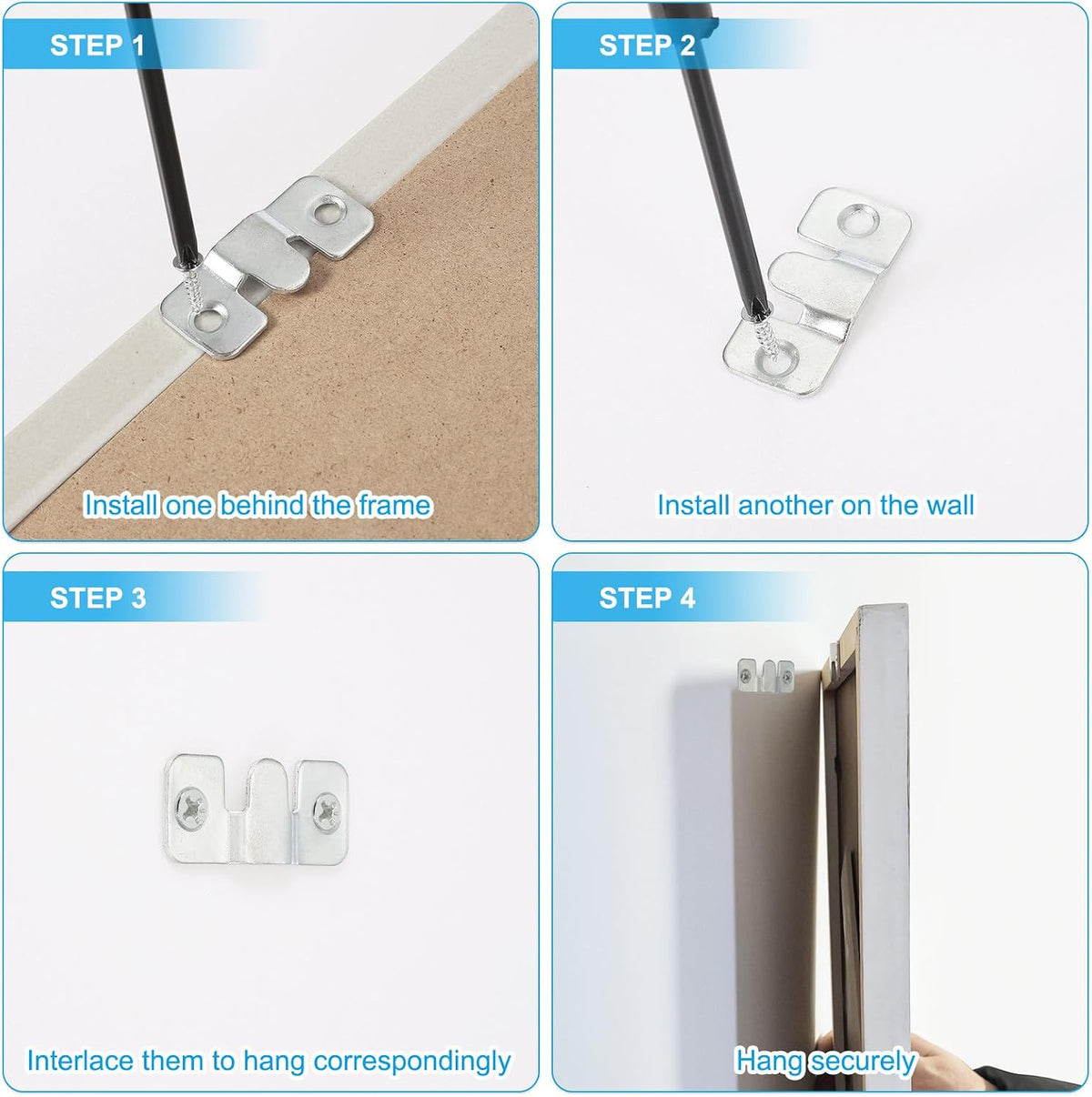 ya 26 10.21 baidi Flush Mount Bracket, 20 Pcs Iron 53x30 mm / 2.08x1.18 inch