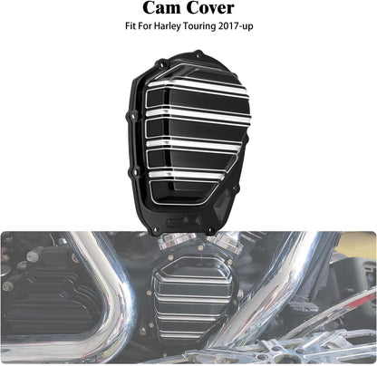 ya 2 8.15 Aluminum Side Cam Engine Cover for Harley Touring Road Electra Glide 2017-2023