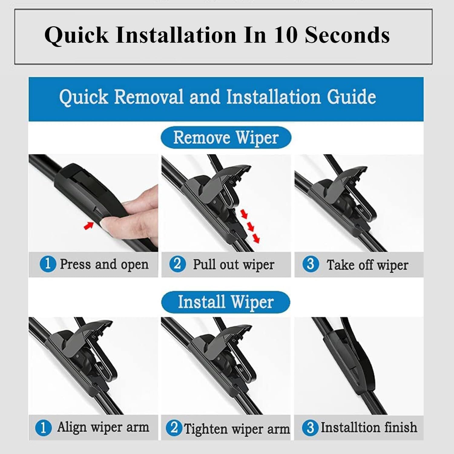 ya 6 8.24 baidi Windshield Wiper Blades for Suzuki Jimny JB64W JB74 Front Windscreen Wiper 2PACK