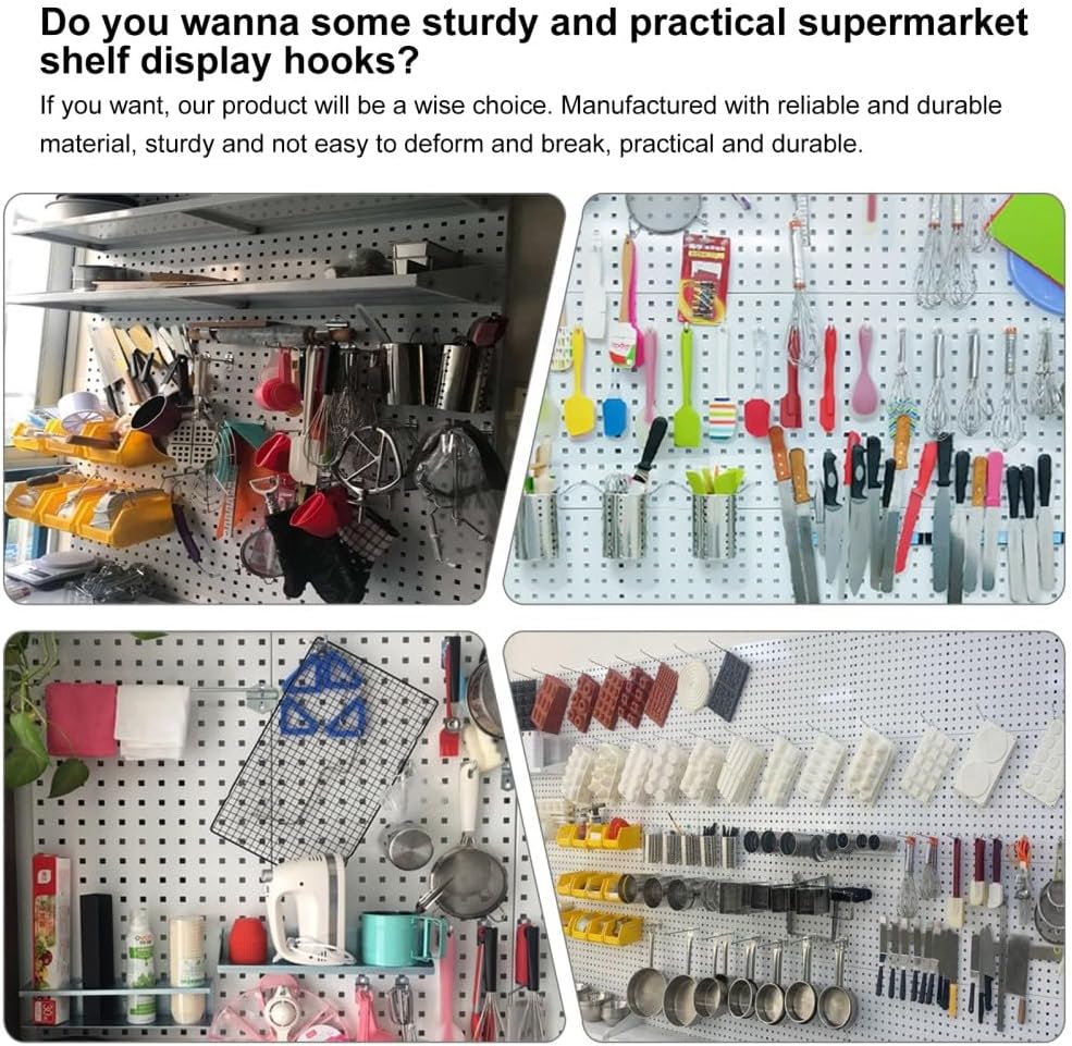 ya 26 10.21 baidi 12 Pcs Supermarket Shelf Rack Hook Exhibition Display Hook Fit for Square Tube