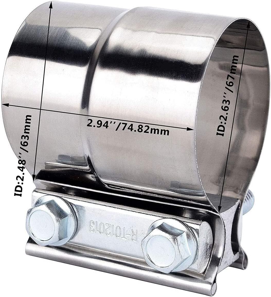 ya 5 8.24 baidi 2.5 inch ring joint exhaust band clamp for pipe repair 304 stainless steel 2 pieces 