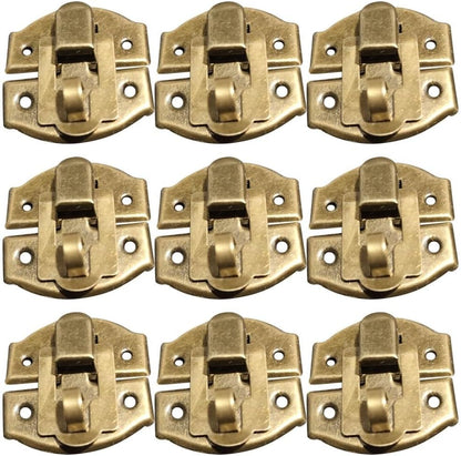 ya 26 10.21 baidi 20pcs Retro Wooden Cabinet Buckle Latch Alloy Panel Buckle Hasp Packing Box Hasp