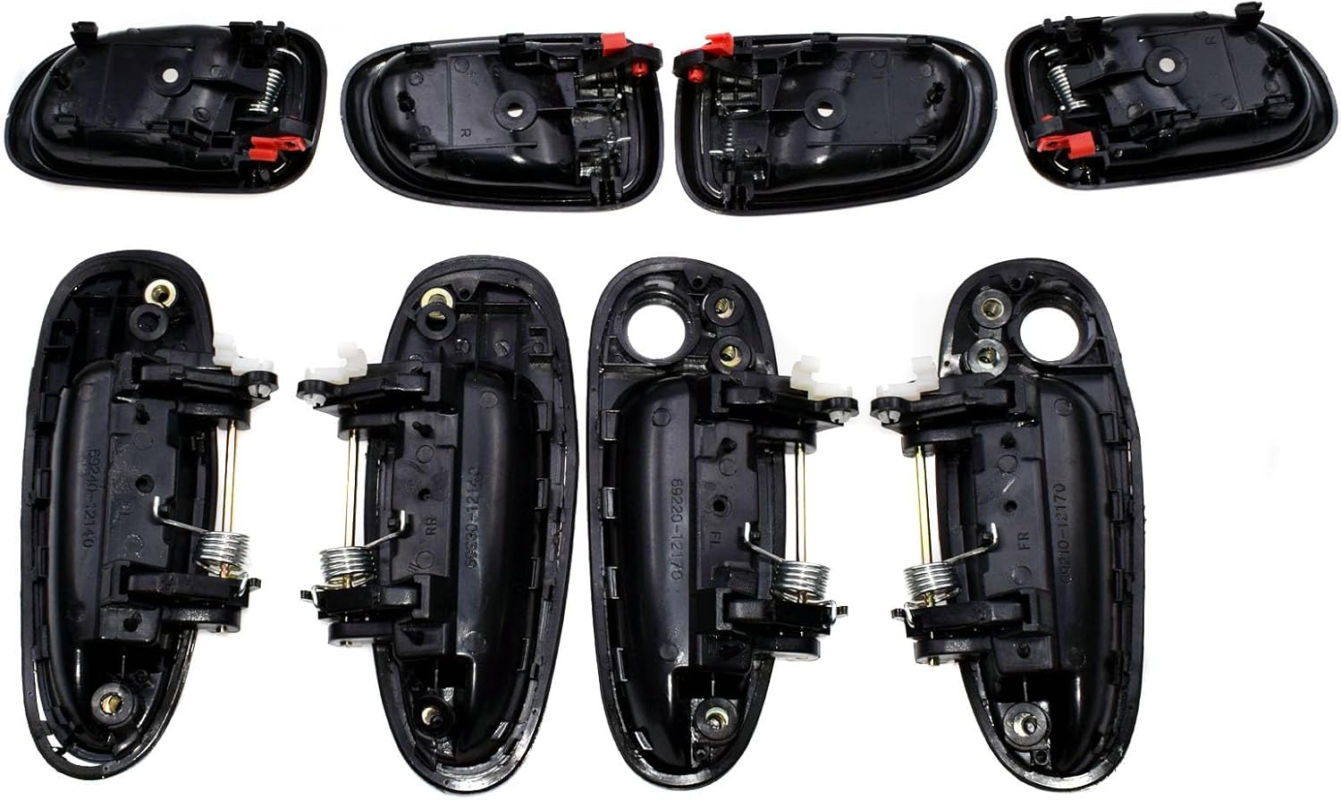 ya 8 8.24 baidi Door Handle Black Outdoor Black Interior kit 8 Pieces for Toyota for Corolla 6920512130