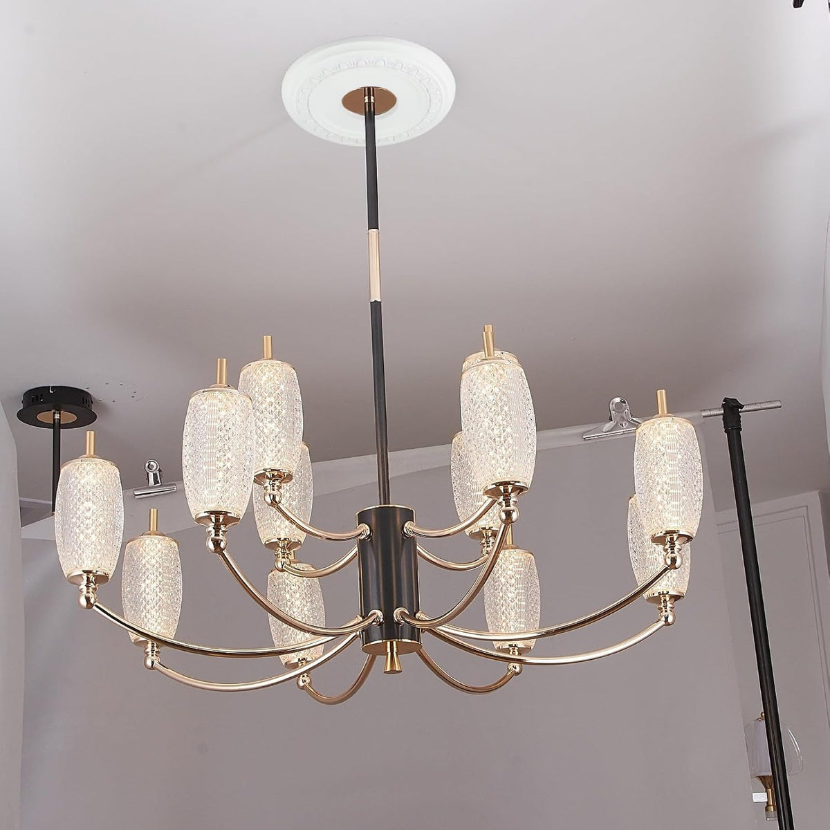 ya 26 10.21 baidi Stylish PU Decorative Ceiling Fixture Cover for Adding Charm to Home Interiors