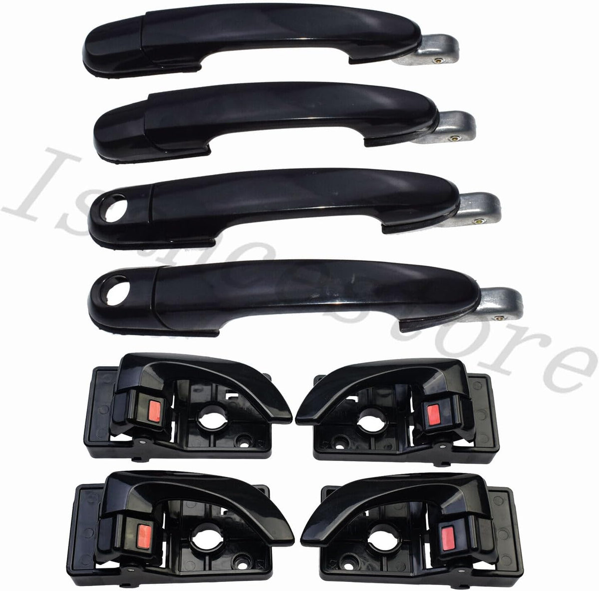 ya 4 8.8.2 Interior Exterior Door Handle Front and Rear L & R for 05-09 for Hyundai for Tucson 8-Piece Set 
