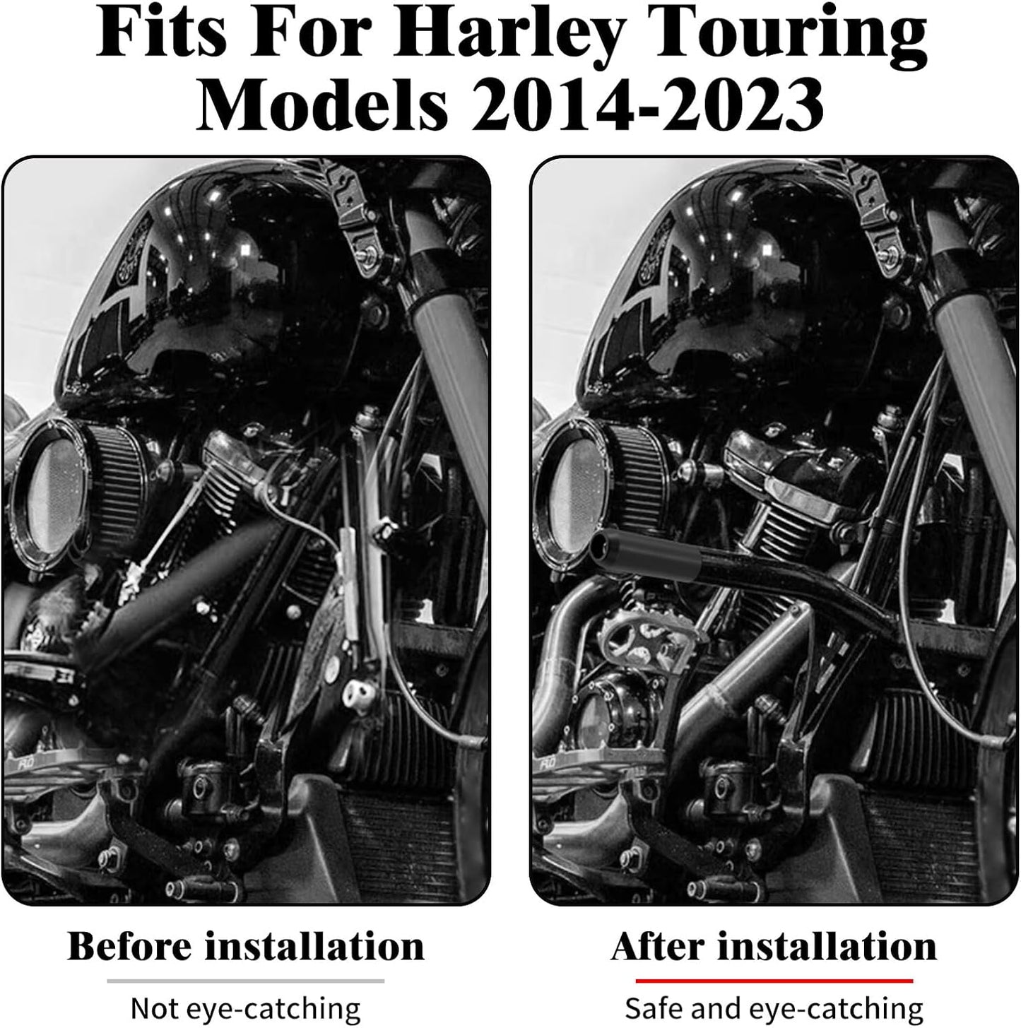 ya 5 8.24 baidi 1.25 Engine Guard & Saddlebag Crash Bar for Harley Touring Electra Glide 14-23