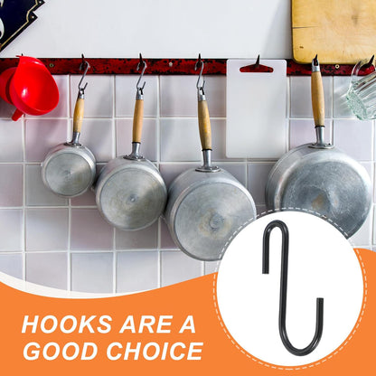 ya 26 10.21 baidi 2.5 S Hooks for Hanging, 10 Pack Hooks for Kitchen, Bedroom, Black Tone