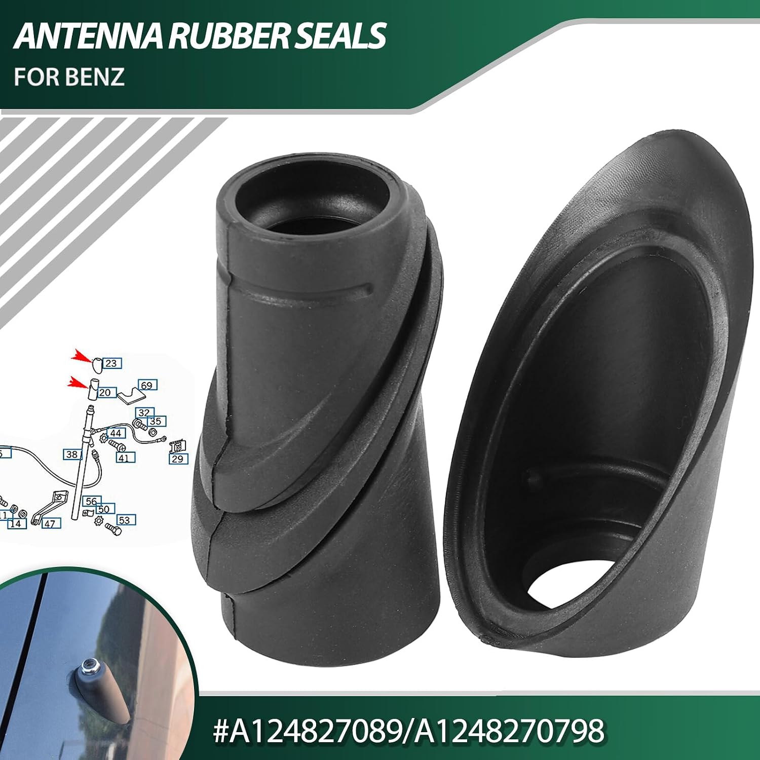 ya 6 8.24 baidi for Mercedes E-Klasse W124 A124/C124 Aerial A1248270898 Antenna Foot Rubber Seal
