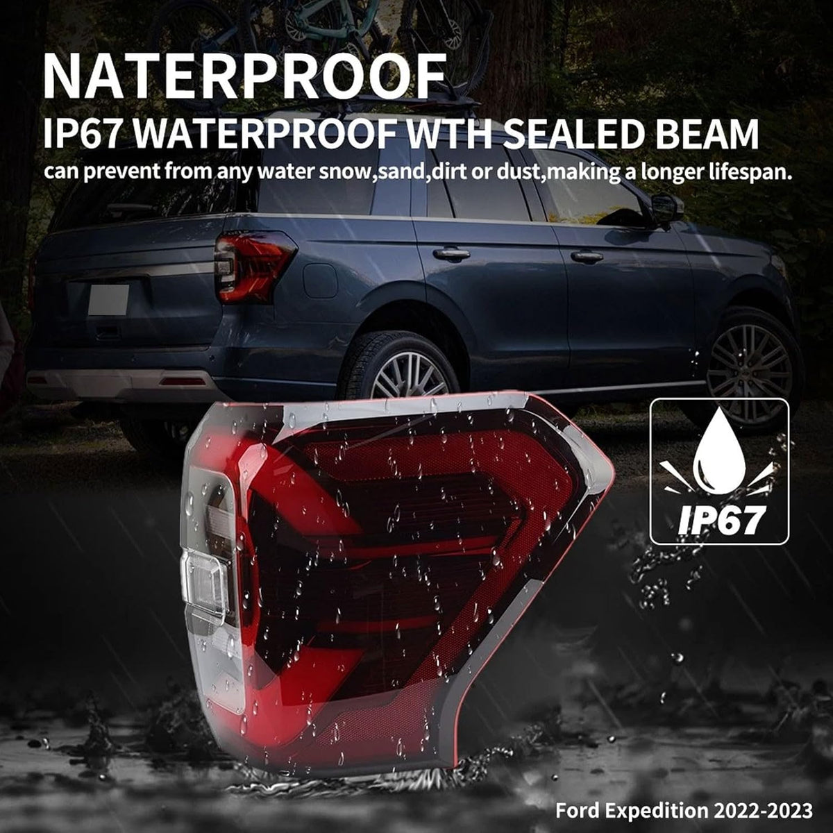 ya 13 9.15 baidi For for Ford Expedition 2022-2023 Tail Light Lamp Brake Right Passenger NL1Z13404-jc