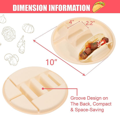 ya 14 9.20 baidi 60 Lar Disposable Burrito Trays for Parties, Tortilla Trays-1
