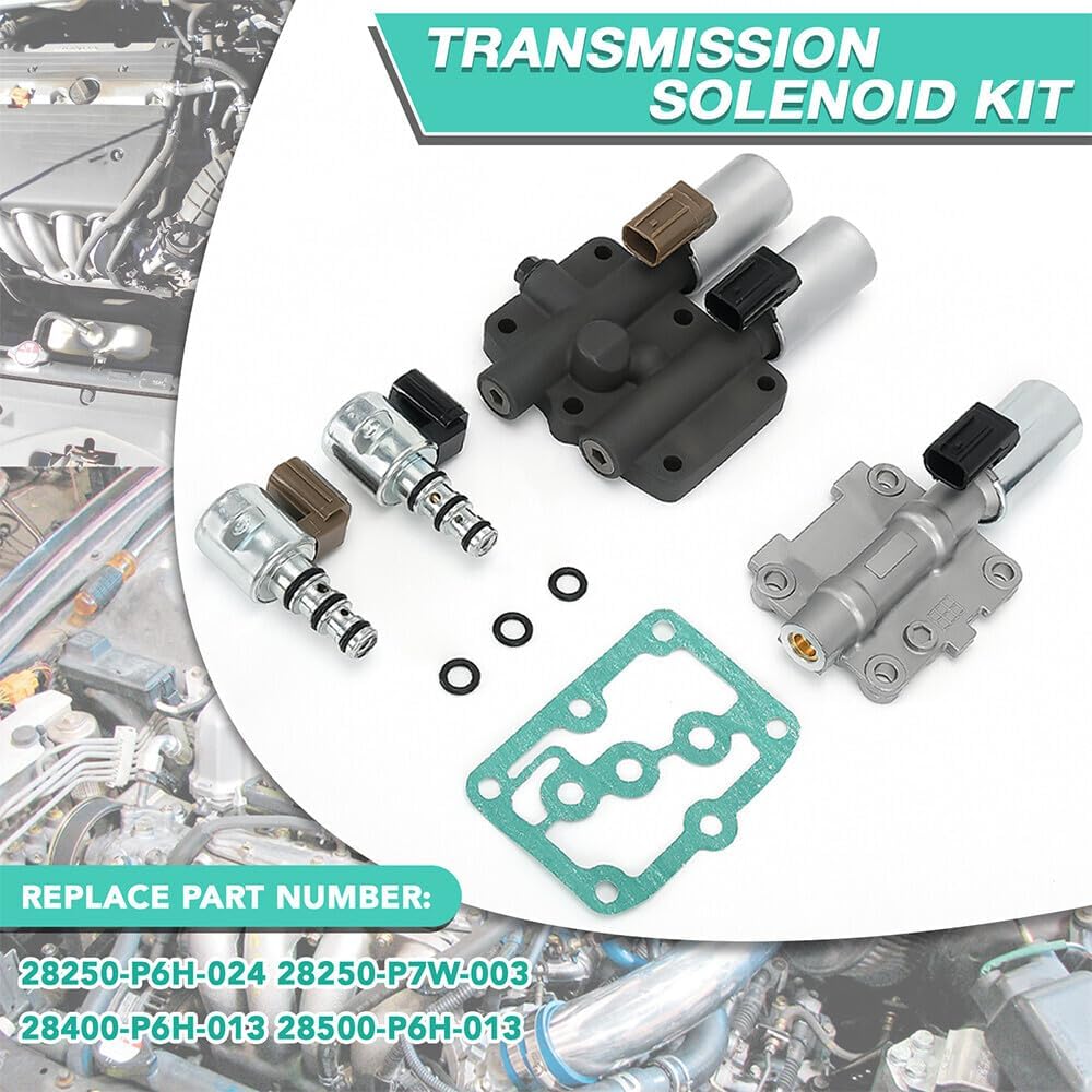ya 10 9.16 baidi 4-Pack Transmission Solenoid Valve Kit for Honda Odyssey for Accord Pilot TL MDX 28250P7W003-