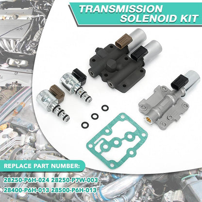 ya 10 9.16 baidi 4-Pack Transmission Solenoid Valve Kit for Honda Odyssey for Accord Pilot TL MDX 28250P7W003-