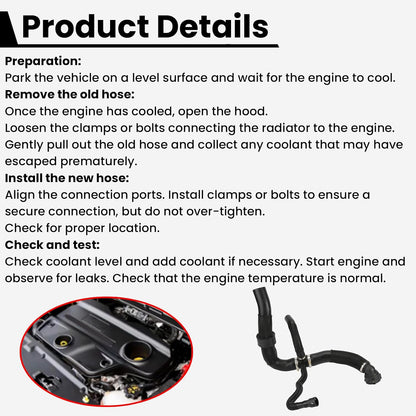 ya 11 9.14 baidi68249896AC Radiator Outlet Hose for Jeep Compass 2017 2018 2019 2020 2021 2022