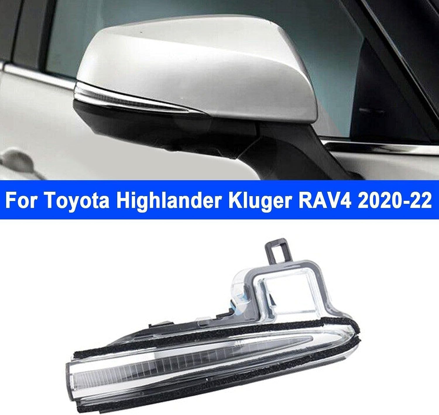 ya 4 8.24 baidi LED Passenger Side Mirror Turn Signal Light for Toyota Highlander RAV4 2020-2023