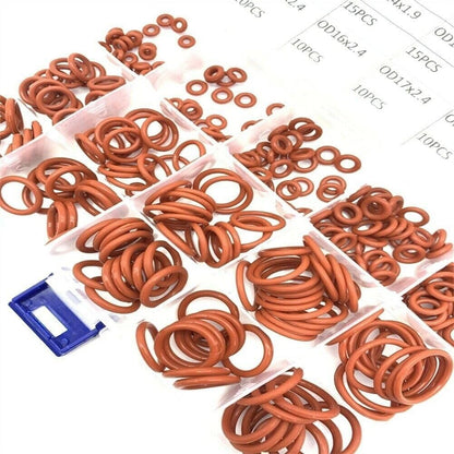 ya 13 9.15 baidi Long Lasting Red Silicone O Ring Assortment Kit 225pcs for Flanges and Valves