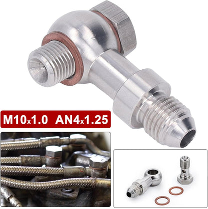 ya 4 8.14 Hot Oil Feed Banjo Bolt Kit Turbofor Charger Restrictor Part For 1 10 4G63T 4B11T