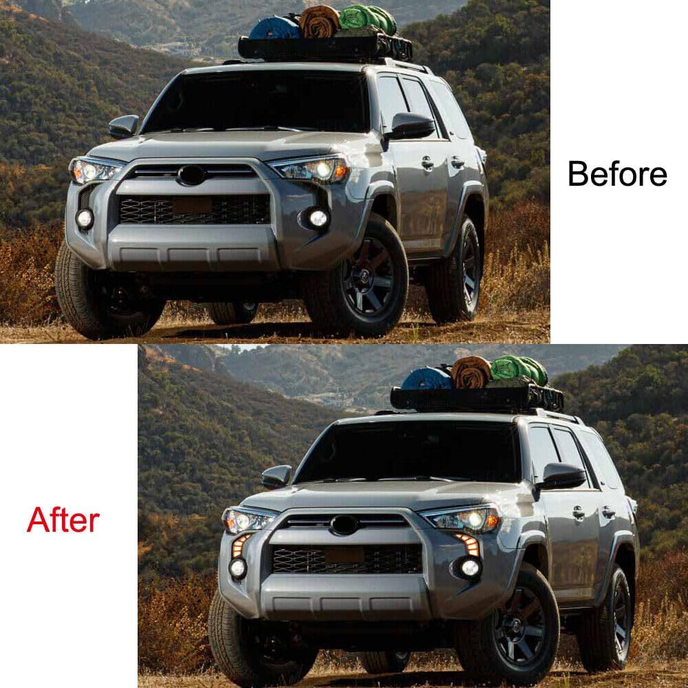 ya 4 8.8 for Toyota 4Runner 2014-2023 LED Front Fog Light DRL Daytime Running Light 