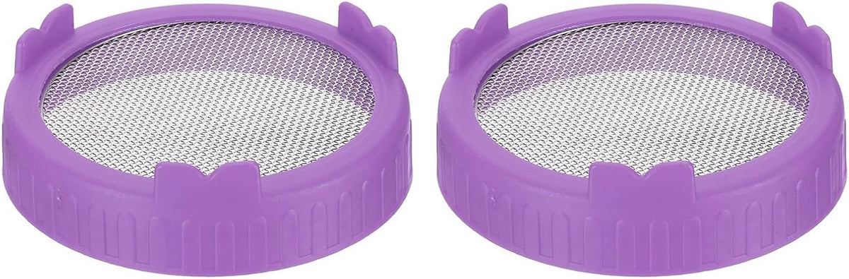 ya 14 9.20 baidi Sprouting Lids for Jar, 2 Pcs Stainless Steel Mesh Wide Mouth Cap Lids Purple-1