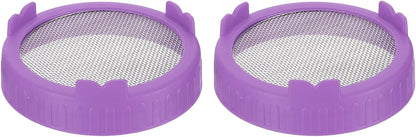 ya 14 9.20 baidi Sprouting Lids for Jar, 2 Pcs Stainless Steel Mesh Wide Mouth Cap Lids Purple-1