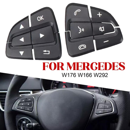 ya 6 8.14 1Pair for Mercedes W176 W166 W292 L& R Steering Wheel Switch Button Black Cover
