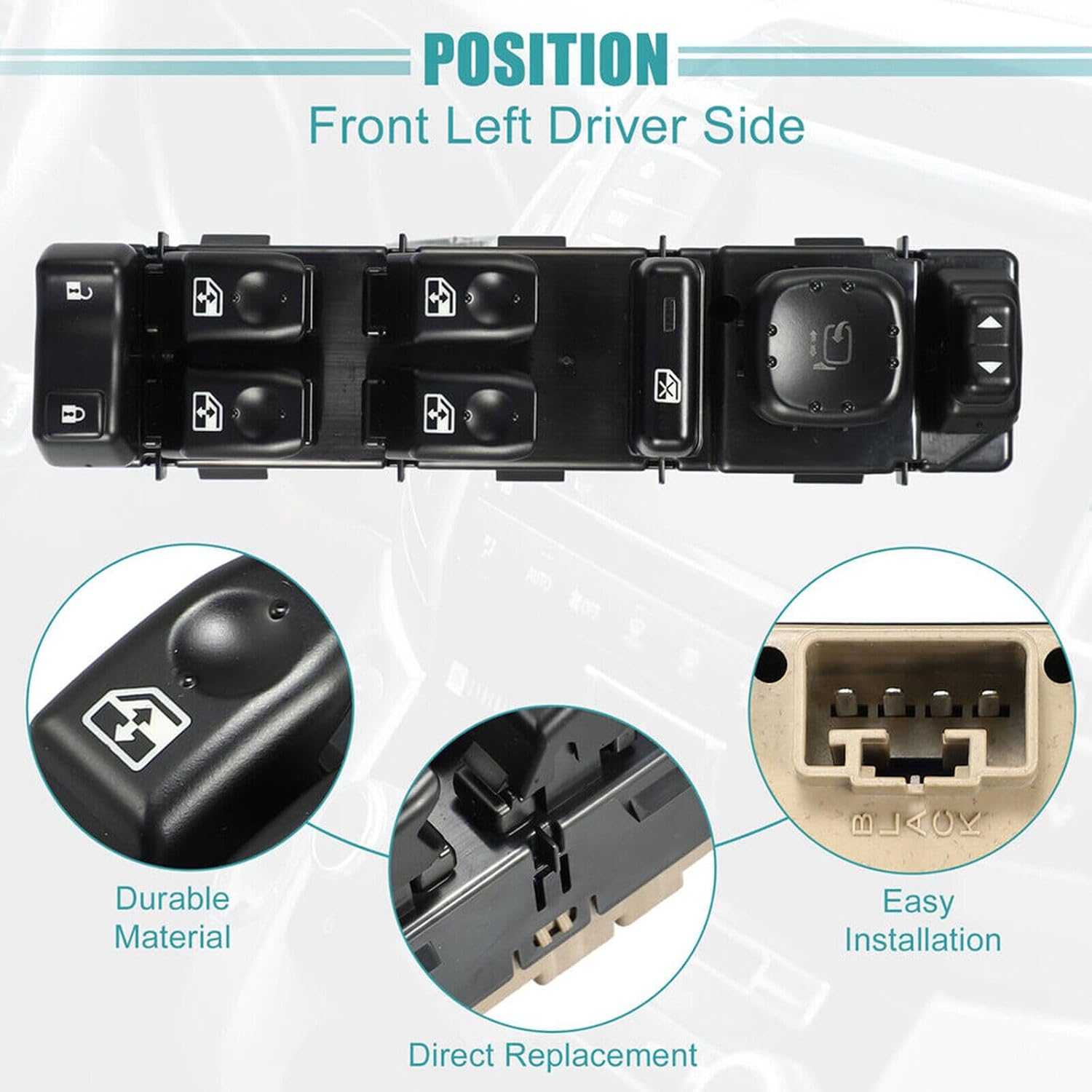 ya 6 8.24 baidi Power Window Control Switch fit for Chevy Silverado for GMC Sierra 1500 3500 15883319 AP