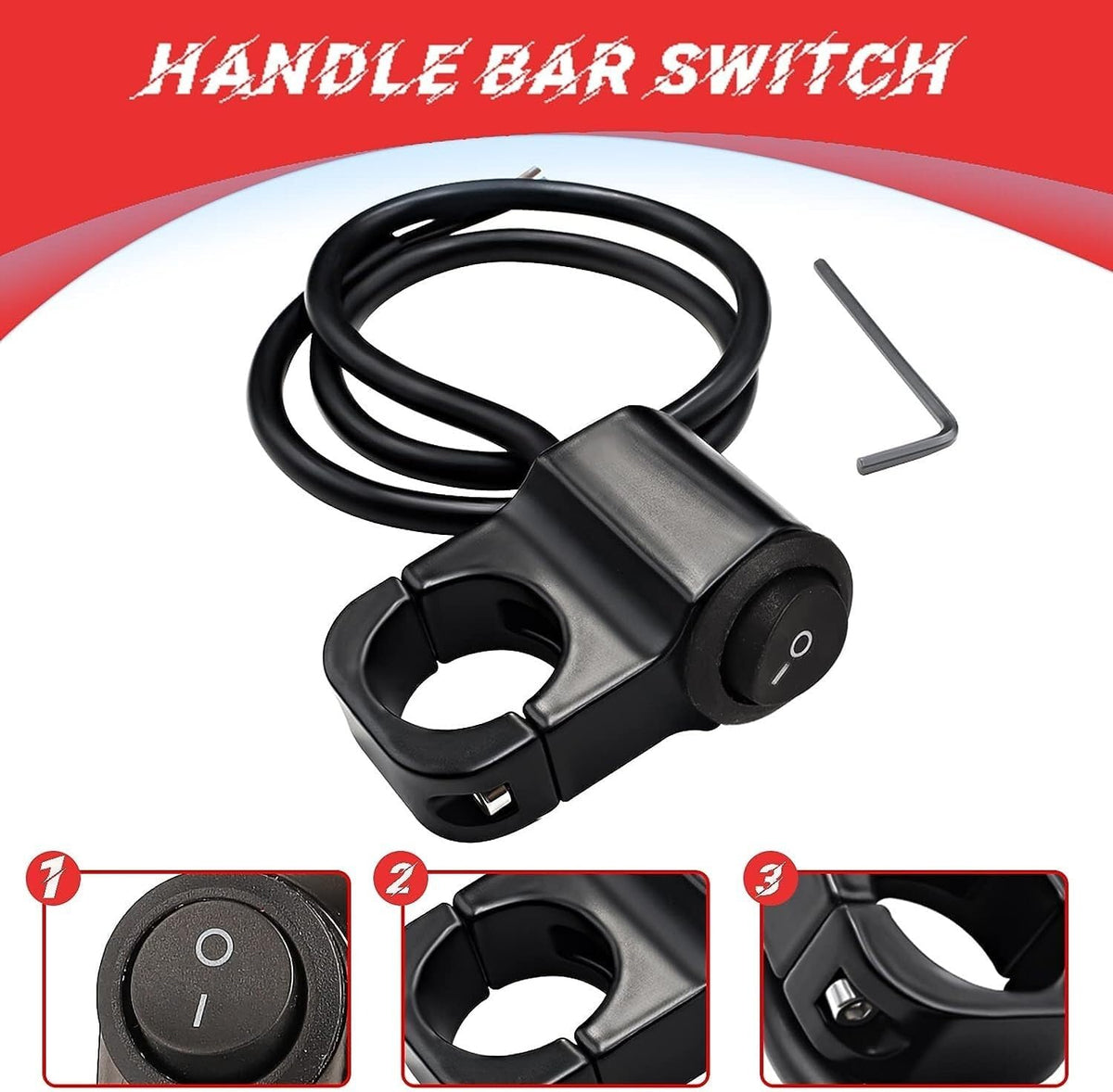 ya 4 8.14 12V 22mm Motorcycle Switch Handlebar on/off for Fog Light Brake Handlebar Switch