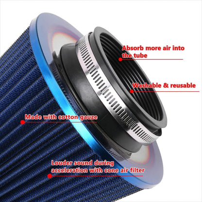 ya 13 9.15 baidi 376mm REUSABLE Air Filter STAINLESS STEEL Wire High Flow Cold Air Intake Filter