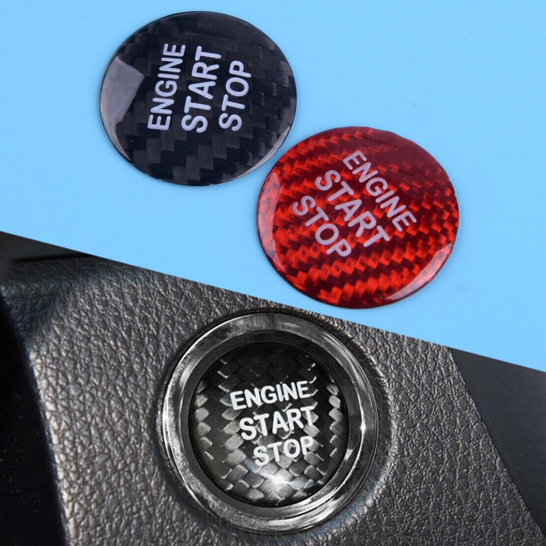 ya 6 8.24 baidi Engine Start Stop Button Cover Trim Fits for Toyota 86 RAV4 for Corolla @