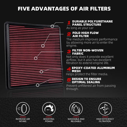 ya 13 9.15 baidi New 33-2385 Replacement Air Filter For 11-24 for d F150 3.5L 11-16 F250 F350 6.2L