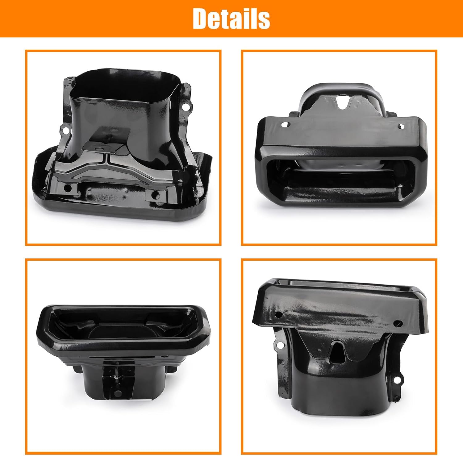 ya 6 8.14 Tips Bezels Matte Black Fits for GMC Sierra 1500 2019-2024 84434642