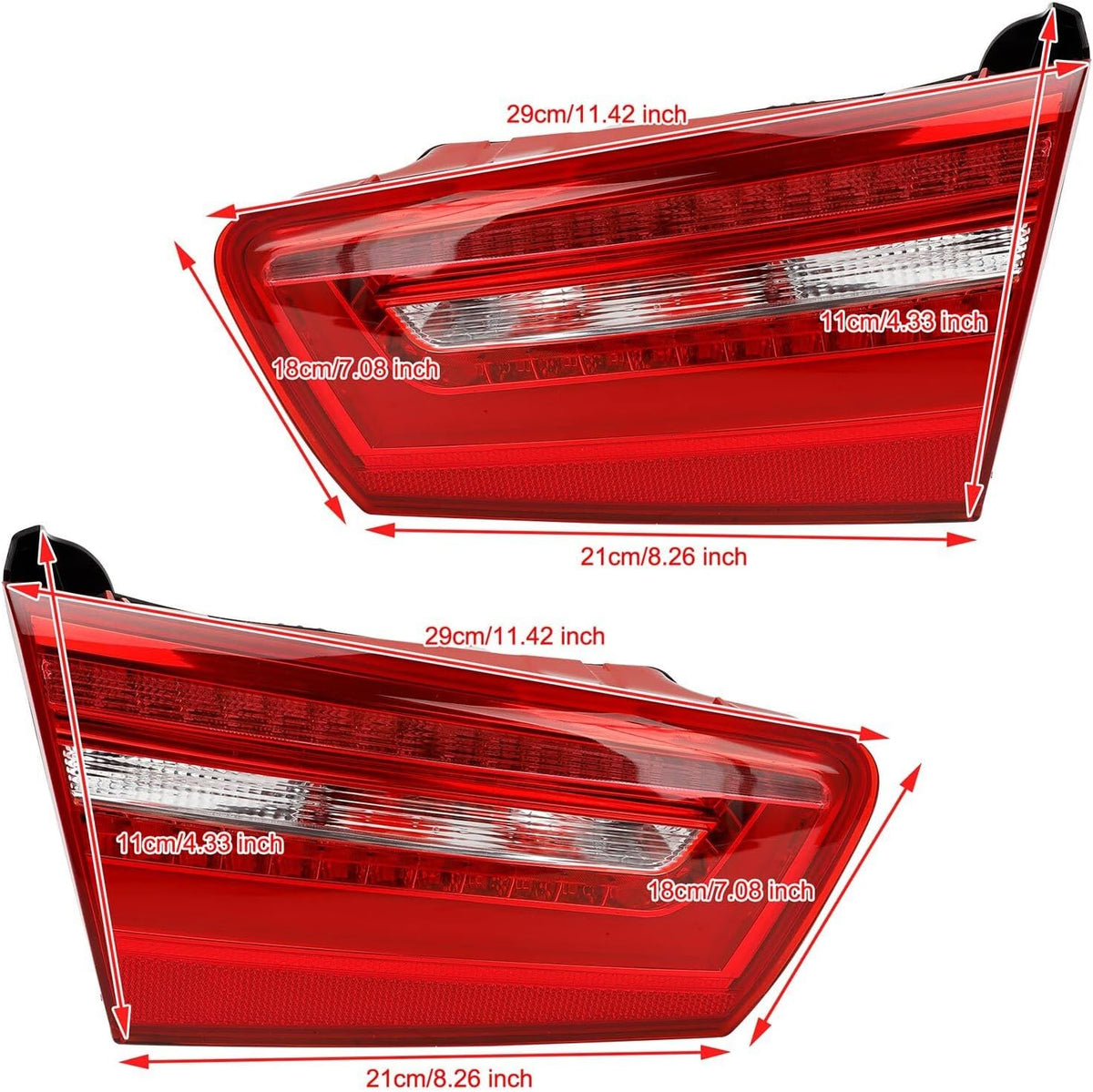 ya 10 9.16 zhengce 2x Left+Right Inner Trunk LED Tail Light Lamp for AUDI A6 C7 2012-2015