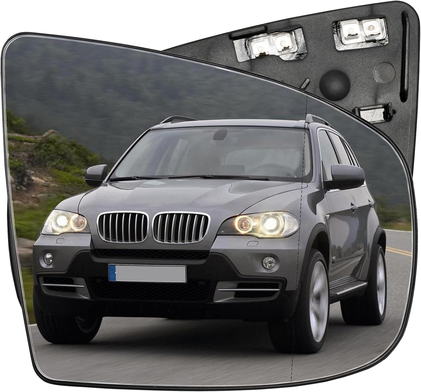 ya 2 8.15 for BMW X5 X6 E70 E71 E72 07-14 Right Side Wing Mirror Glass Heated Clip Concex