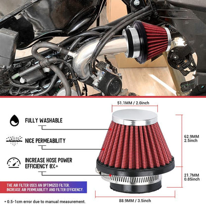 ya 5 8.24 baidi Silver Short for Ram Air Intake Pipe System Kit for Honda GROM 125 MSX125 2014-2020