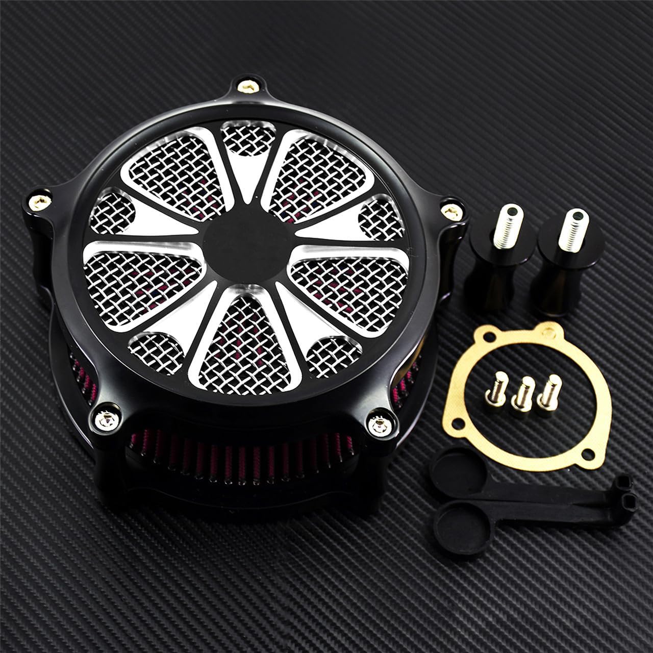 ya 8 8.24 baidi Motorcycle Red Air Cleaner Intake Filter Fit for Harley Dyna 00-17 Softail 00-15
