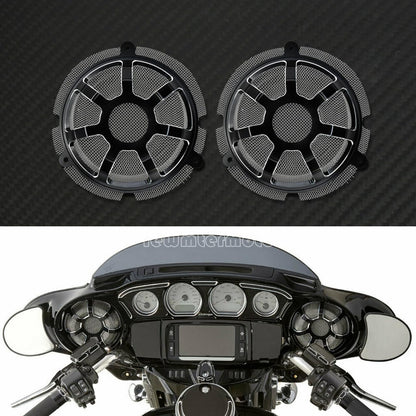 ya 7 8.24 baidi Contrast Cut Front Speaker Grill Masks Cover Fit for Harley Touring CVO 2014-19