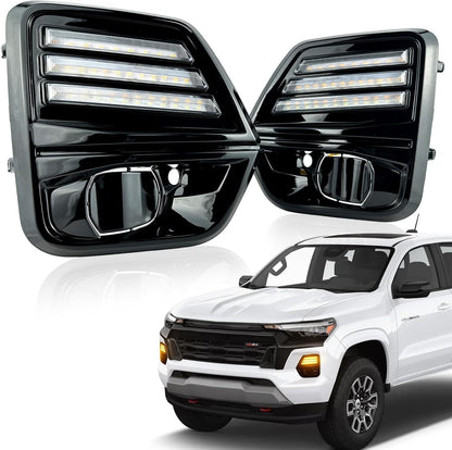 ya 9 10.24 LED Daytime Running Front Fog Turn Signal Light for Chevrolet Colorado 2023 2024