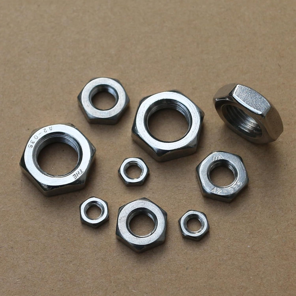 ya 15 10.19 baidi 304 Stainless Steel Fine Thread Thin Jam Hex Nut Right Hand Select Size M4 - M64-216