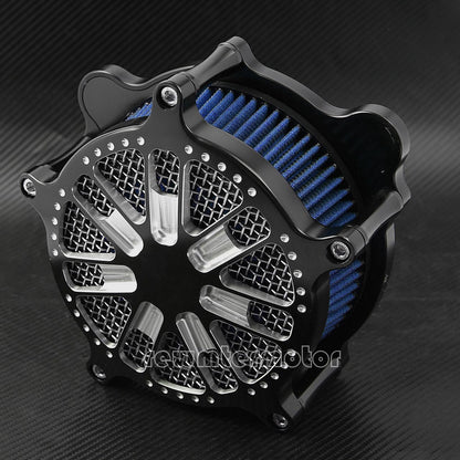 ya 5 8.10 Spray Style Air Filter Blue Cleaner Intake Fit for Harley Softail Dyna 2000-2015
