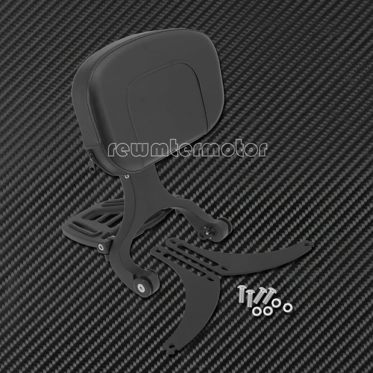 ya 6 8.14 Multi-Purpose Black Driver & Passenger Backrest Fit for Harley Steet Bob 18-20