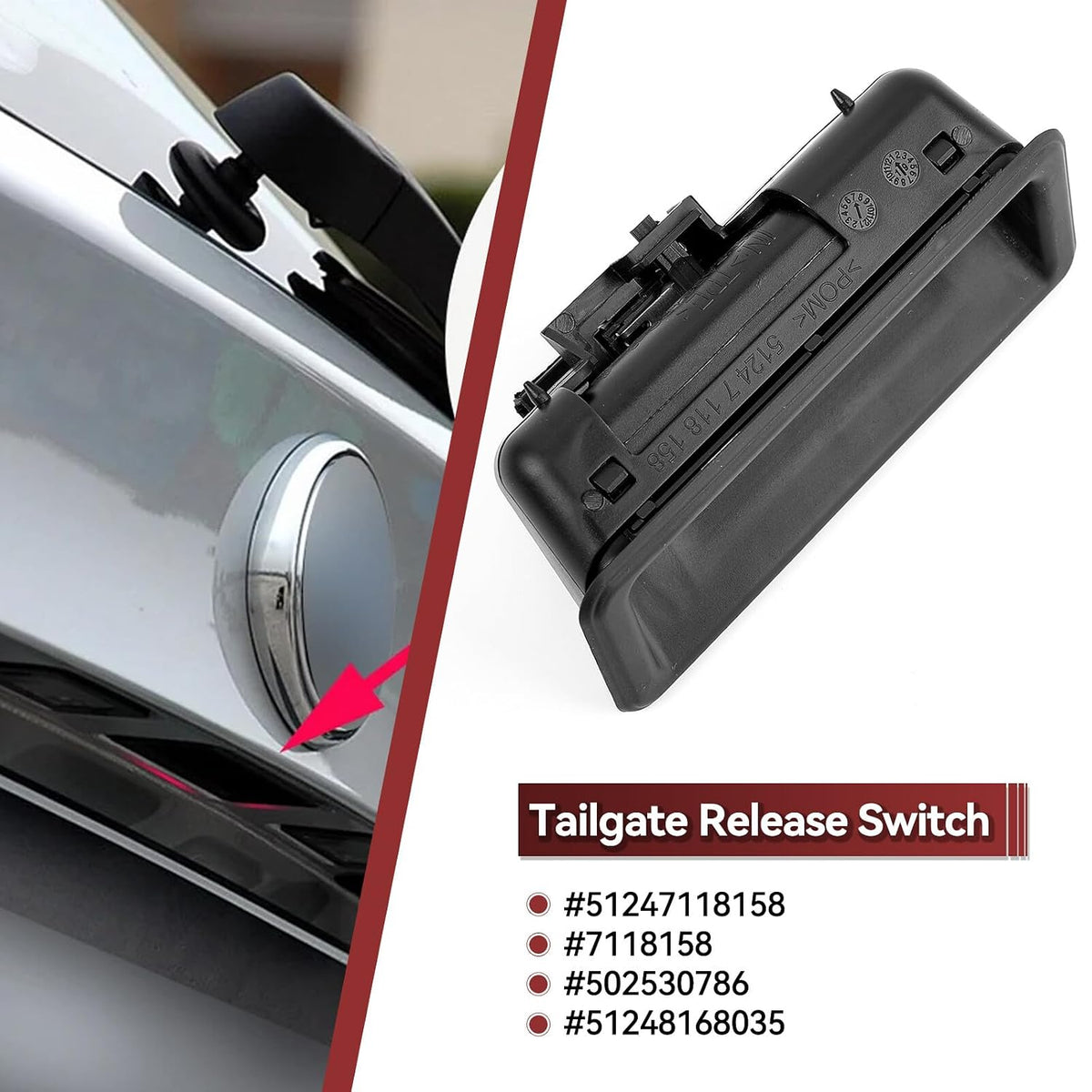 ya 14 9.20 zhengce Boot Lid Trunk Tailgate Release Handle Switch for BMW E88 E90 E60 E70 X1 X5-1