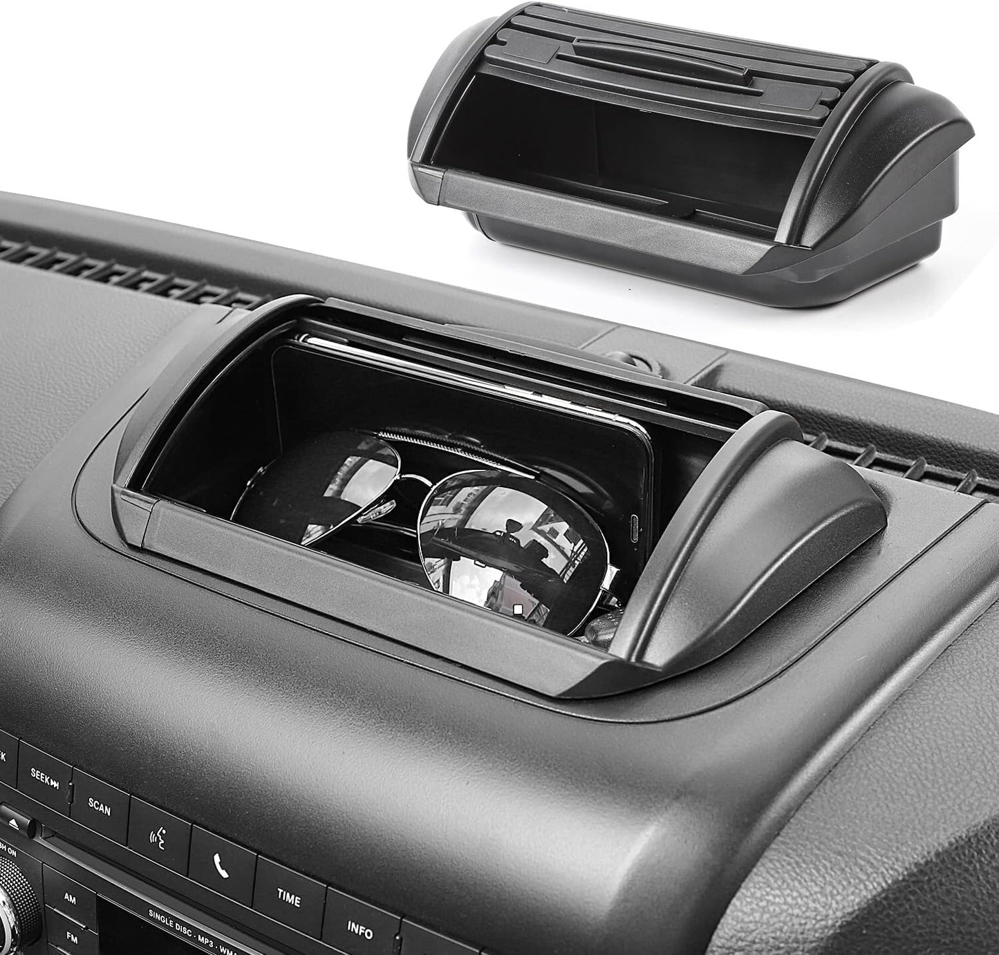 ya 8 8.24 baidi For 2011-2017 for Jeep for Wrangler JK JKU Dashboard Storage Box Organizer Tray Black