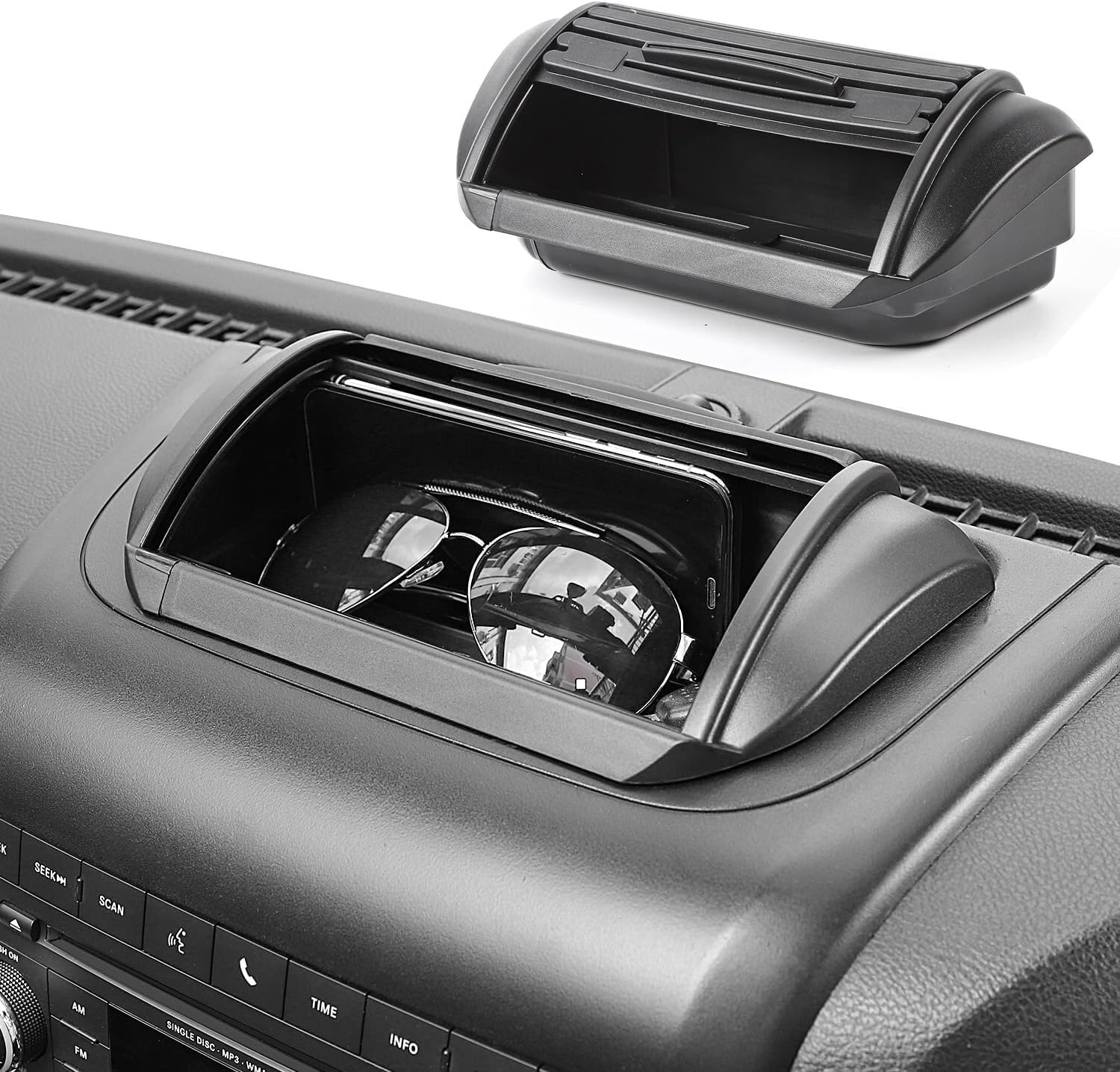 ya 8 8.24 baidi For 2011-2017 for Jeep for Wrangler JK JKU Dashboard Storage Box Organizer Tray Black