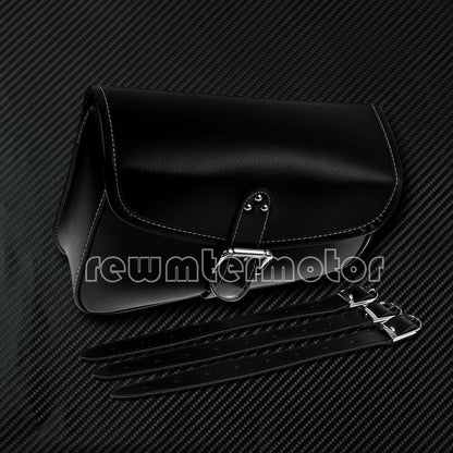 ya 11 9.14 baidiBlack Right Side Saddlebag Saddle Bag Fit For Sportster XL883 XL1200 PU Leather