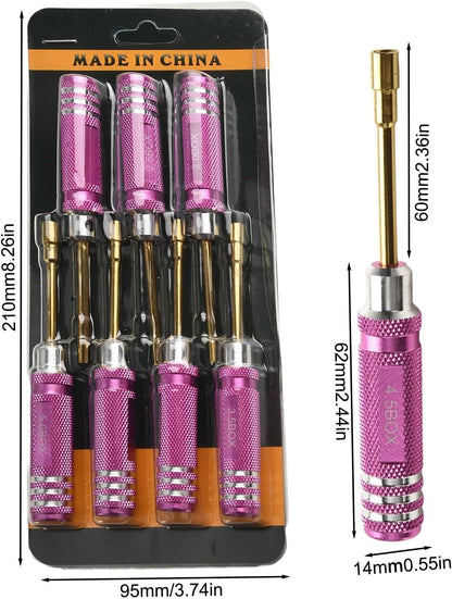 ya 26 10.21 baidi Hexagonal Screwdriver Set for RC Models 7 Pieces Made of Aluminum Alloy