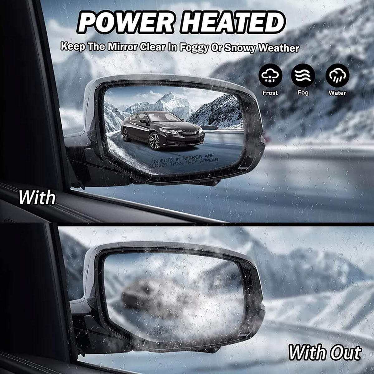 ya 11 9.14 baidiPassenger Right Side View Mirror Heated Camera, for Honda for Accord Sedan 2013-201fY